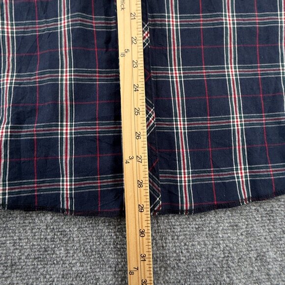 VTG Wrangler Short Sleeve Men Pearl Snap Up Shirt Adult Western Plaid Blue Red L - Picture 4 of 13